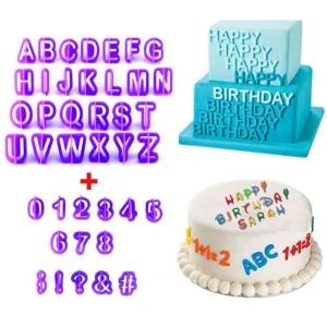 Letter Cutters for Cake Decorating Alphabets Numbers