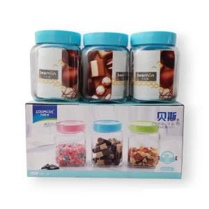Lovwish Glass Jar 800ml 3Pcs Canister Kitchen Storage