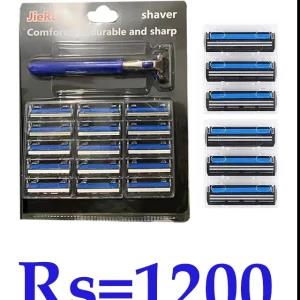 Manual Razor With 1 Blade Holder And 15 Blades