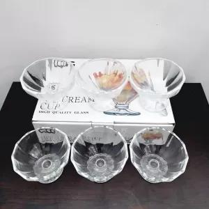 OOG Ice Cream Cup Glass Set 150ml 6Pcs Pudding Mousse