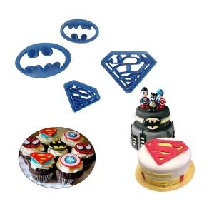 Set of 4 Pieces Superhero Cookie & Fondant Cutter Set