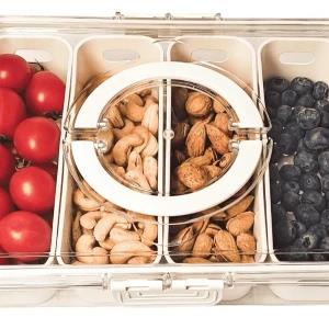 Snack Box with Compartments and Lid