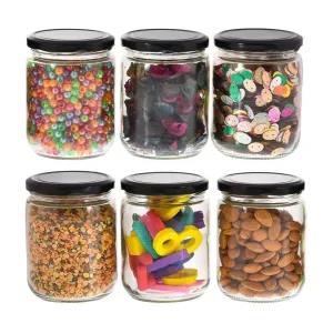 Spice Bottles 555 ml 6 Pieces set Spice Glass Jars Jam