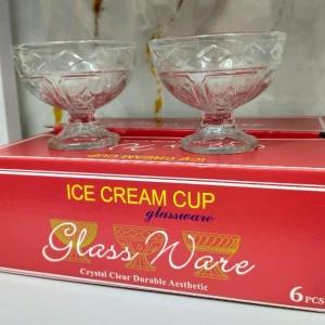 Tulip glass dessert bowls/cups with feet, bowls/cups