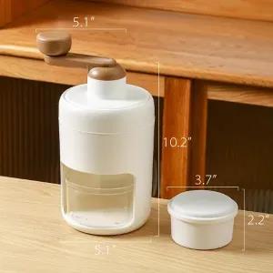 White Manual Ice Crusher, Ice Shaver Machine, Smoothies Brea