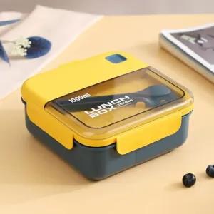Yellow Lunch Box Bento Box for Adults Bento Boxes 1000ML, 11