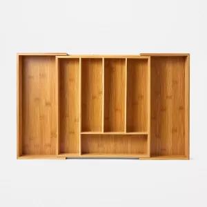 Bamboo Cutlery Tray Kitchen Organizer Spoon Fork Knife