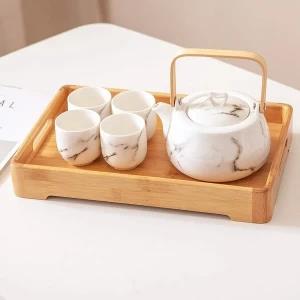 Bamboo Wooden Serving Tray Tea Tray Food Plate Dinner