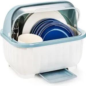 Blue Drainer Dish Drainer Rack medium Size for Kitchen Sink