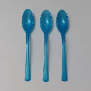 Blue Plastic Tea Spoons - 24 Pcs Set