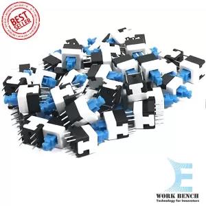 Generic 8x8mm Blue Cap Self-Locking Square Button Switch