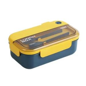 Generic Blue Lunch Box Bento Box Thermal 1000ML