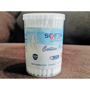Cotton Ear Bud, Round Plastic Container,100pcs