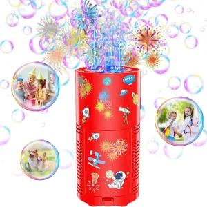 Fireworks Bubble Machine for Kids 10 Holes Automatic Bubbles
