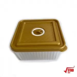 Gold 1 Piece Transparent Plastic Food Container Square Large