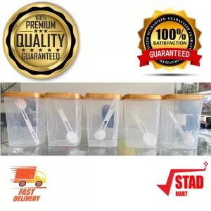 Gold 5 Pcs Visual Kitchen Spice Containers With Lid Seasonin