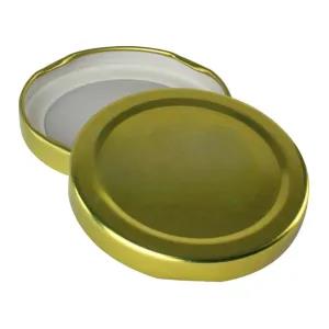 Gold-63mm Metal Lid to Fit Glass Jars Leak-Proof Stainless M