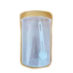 Gold Visual Plastic Round Spice Container