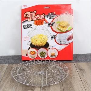 House Hold Culture Stainless Steel Foldable Chef Basket