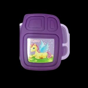 Generic Kids 3 Compartment Lunch Box Purple Freezer Safe