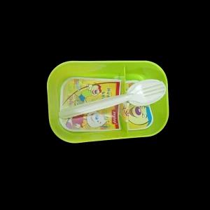 Kids 2 Compartment Lunch Box Container (Green)