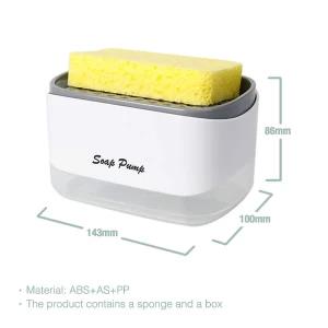 Kitchen Dish Soap Dispenser with Sponge Holder