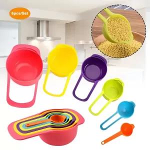 Kitchen Measuring Spoon Rainbow Color 9Pcs