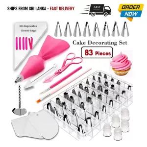 Pink 83 Pieces per Set Cake Decorating Kit Supplies Set Tool