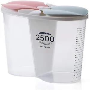 Pink FOOD STORAGE CONTAINERS, WITH DIVIDER TRANSPARENT KITCH