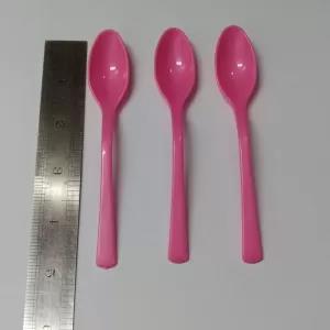 Pink Plastic Tea Spoon Pink and Blue - 36 Pcs / Set