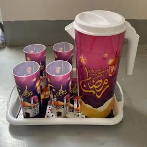 Ramadani Decor Kanji Jug Set 1-2L Multicolor 4 Cups