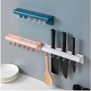 Plastic Multi-function Knife Holder Wall Mount Organizer