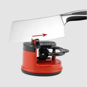 Red Mini Knife Sharpener With Suction Pad Smart Clever Shar