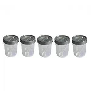Silver 5 Pieces Spicy Containers 150 grams can put With SILV
