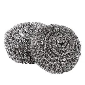 Silver Stainless Steel Scrubber (Pack of 2)