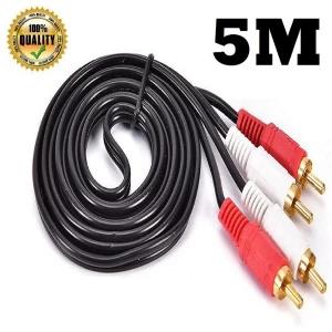 5M 2RCA Male to 2RCA Male Stereo Audio Cable