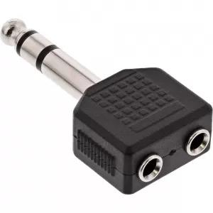 Stereo Mano Audio Duplicator TRS 1 x Jack 6.3mm Male to 2 x Jack 3.5mm Female