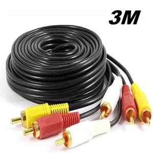 3M Audio Video Cable Length DVD Player TV Universal 3 RCA Ma