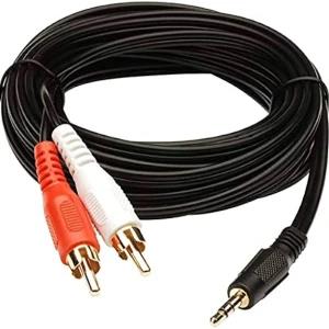 1.5M 3.5mm Jack To 2RCA Audio Cable AV Cord AUX to 2RCA