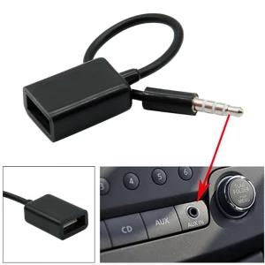 Portable 3.5mm Male AUX Audio Plug Jack To USB