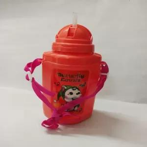 Red Straw Water Bottle Children - Funda