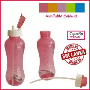 Red US - 02 -- Children Straw Water Bottle - 500ML