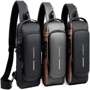 Anti theft Crossbody Sling Bag,Waterproof Chest Daypack with