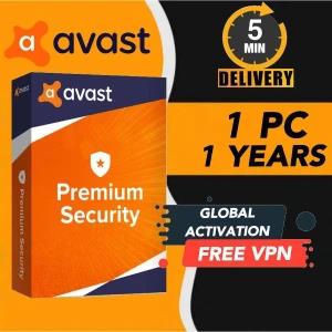 AVAST Premium Security 1PC-1YEAR Antivirus 2025 GENUINE