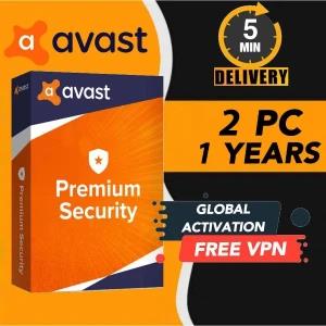 AVAST Premium Security 2PC-1YEAR Antivirus 2025 GENUINE