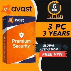 AVAST Premium Security 3PC-3YEAR Antivirus 2024 GENUINE