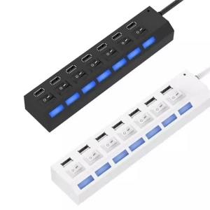 Generic 7 Port USB Hub USB 2.0 Multi Power Adapter