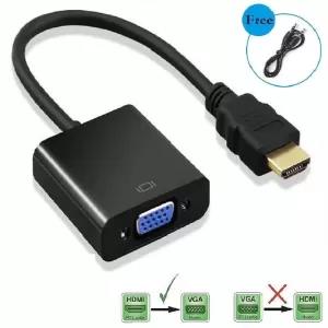 HDMI to VGA and Audio Converter Adapter Cable