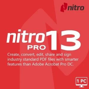 Nitro Pro 13 PDF Editor Product Key For 1 PC, 3 Years