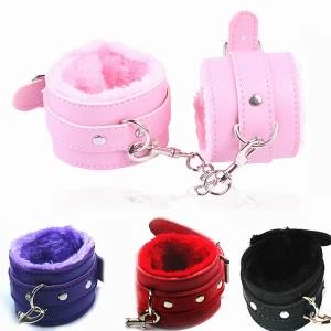 PU Leather Soft Handcuffs for Couples Game - BDSM tool